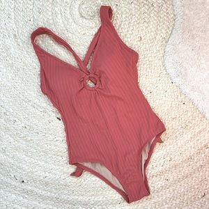 Elegant Rust Women's One-Piece Swimsuit